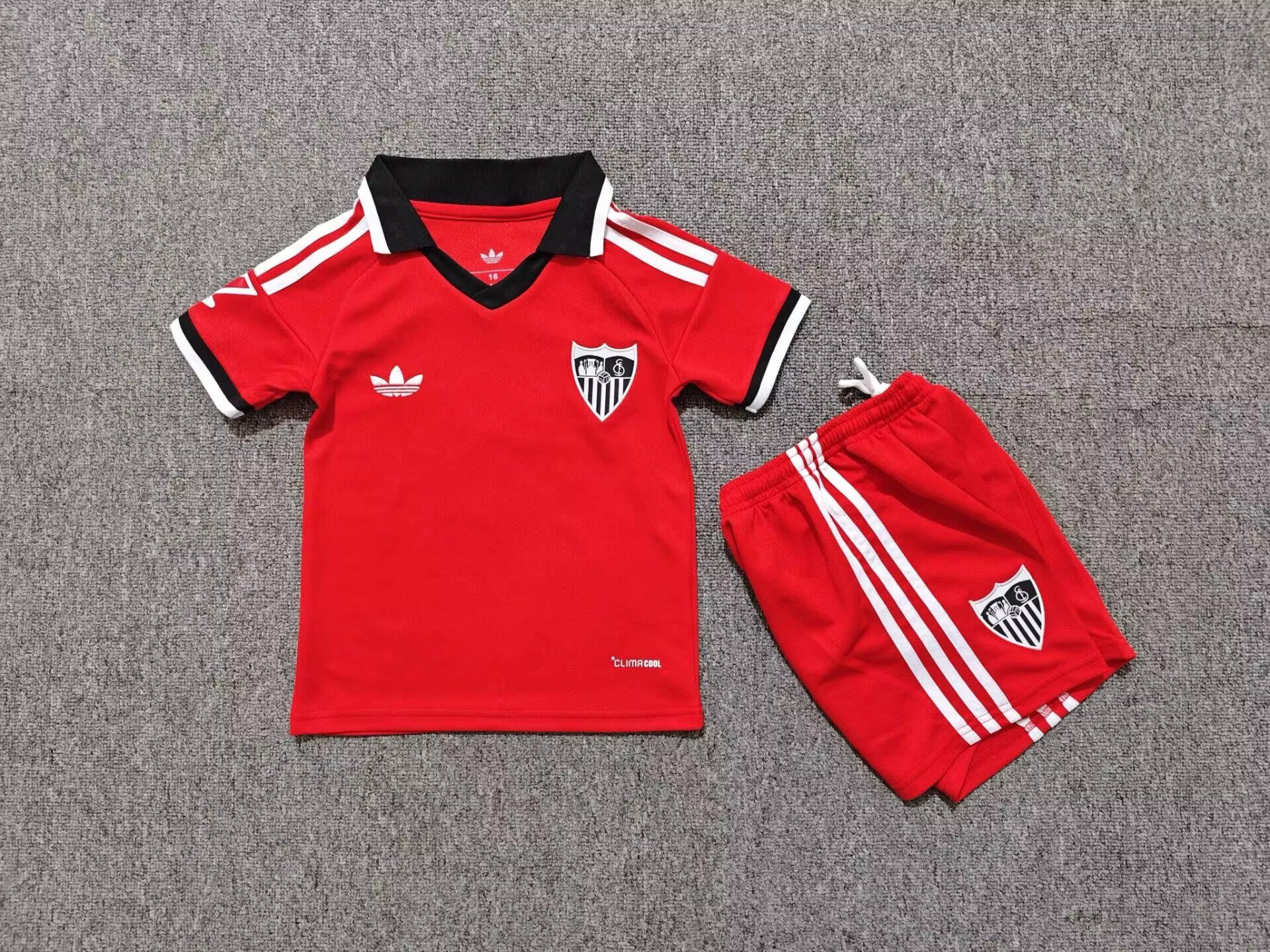 Kids-Sevilla 26/27 Away Red Soccer Jersey
